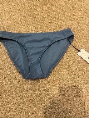 Shade & Shore Dusty Blue Ribbed Bikini Bottom